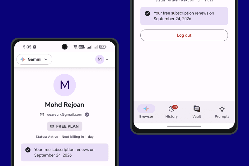 Signup and to backup your data.