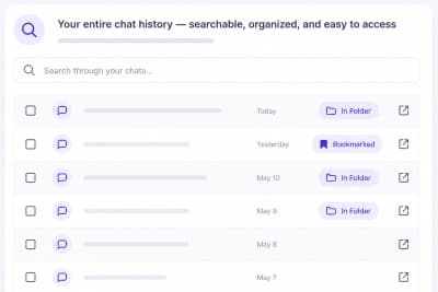 One search. Every conversation you've had.