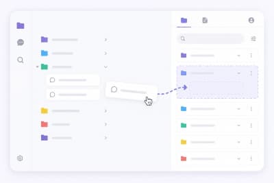 Drag, drop, done. Your chats stay sorted.