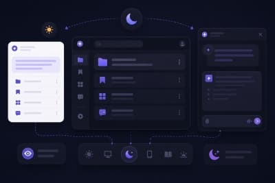 Dark mode for long, focused sessions.